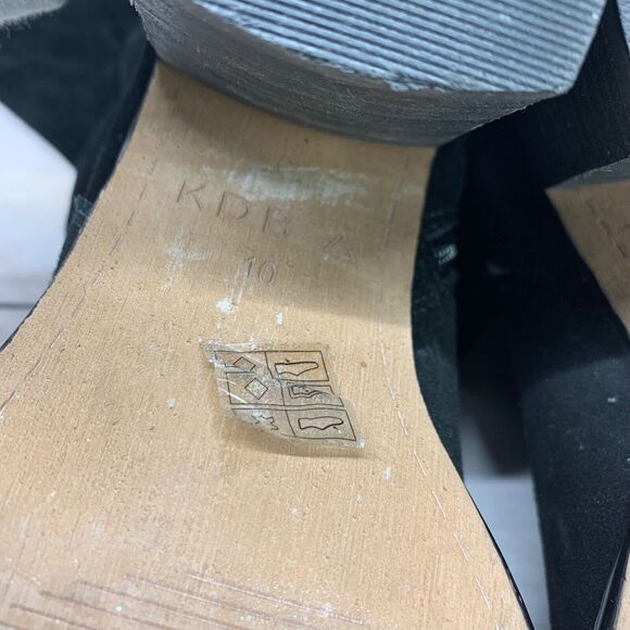 KDB SUEDE BOOTS OVER THE KNEE ANTHROPOLOGIE LOGAN BLACK 10 HEELS - Picture 8 of 16